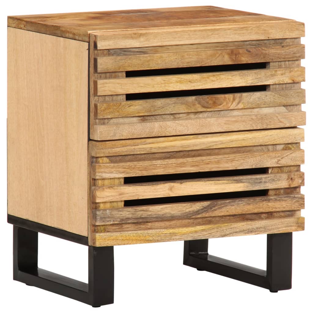 vidaXL Szafka nocna, 40x34x46 cm, lite surowe drewno mango