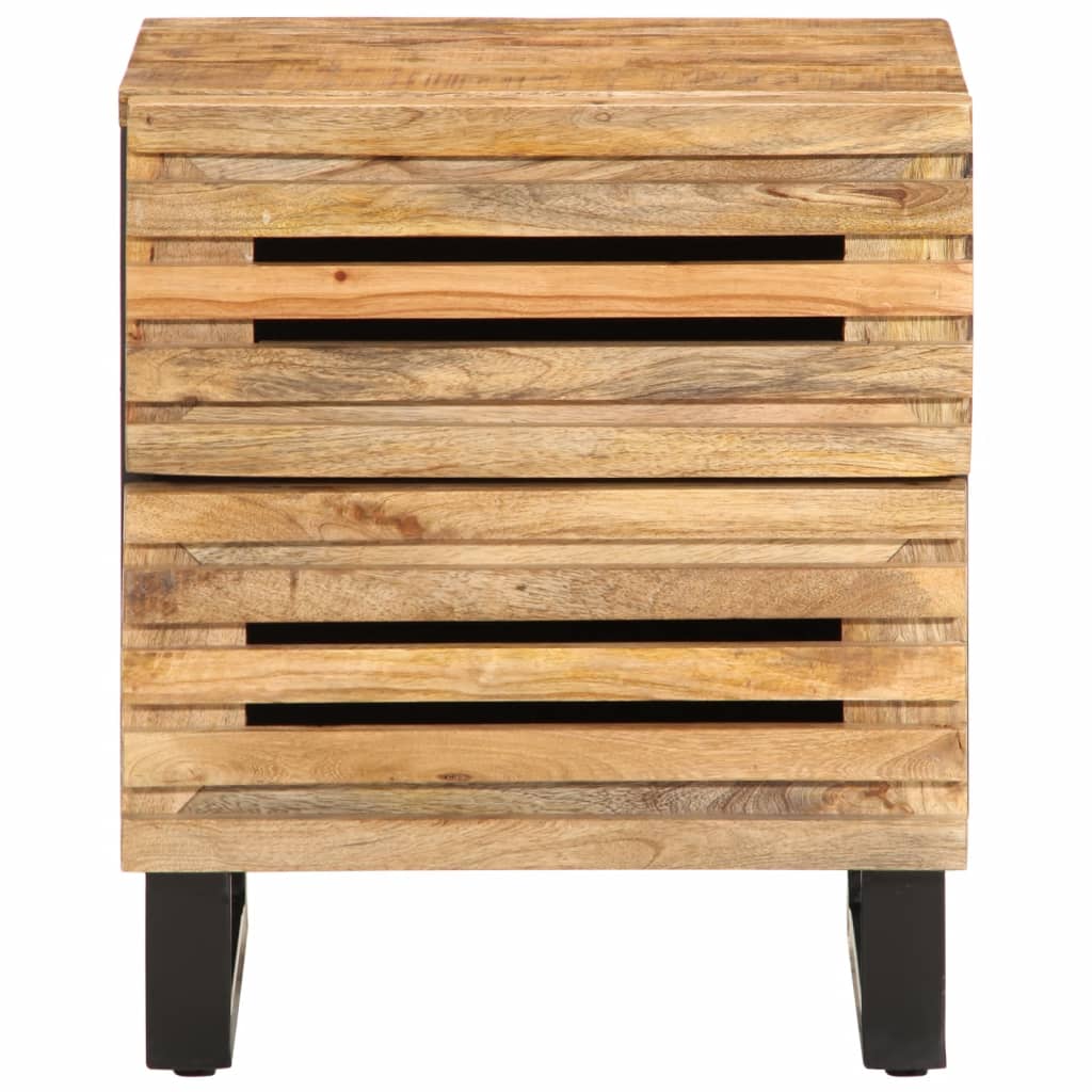vidaXL Szafka nocna, 40x34x46 cm, lite surowe drewno mango