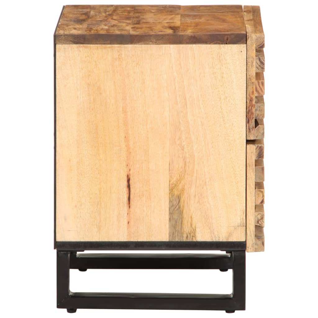 vidaXL Szafka nocna, 40x34x46 cm, lite surowe drewno mango