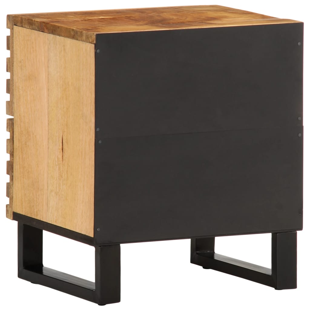 vidaXL Szafka nocna, 40x34x46 cm, lite surowe drewno mango