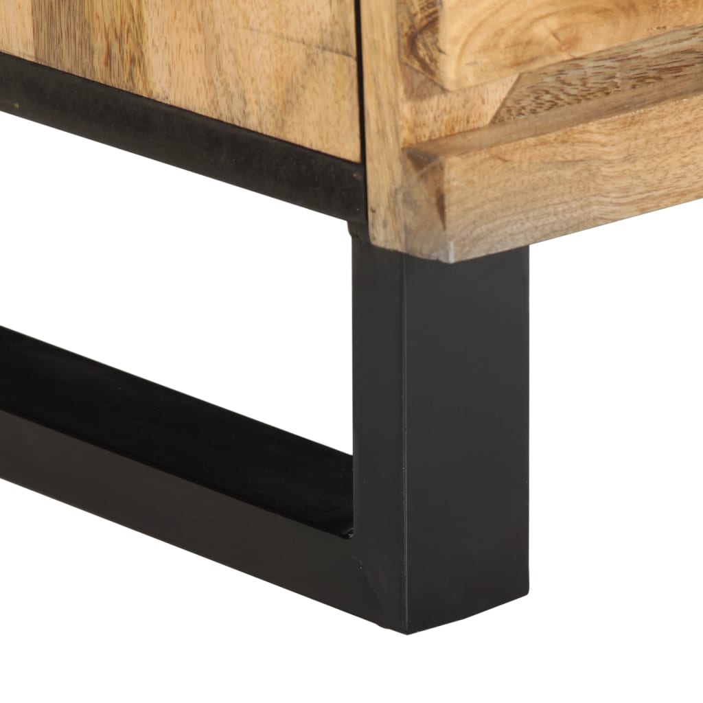 vidaXL Szafka nocna, 40x34x46 cm, lite surowe drewno mango