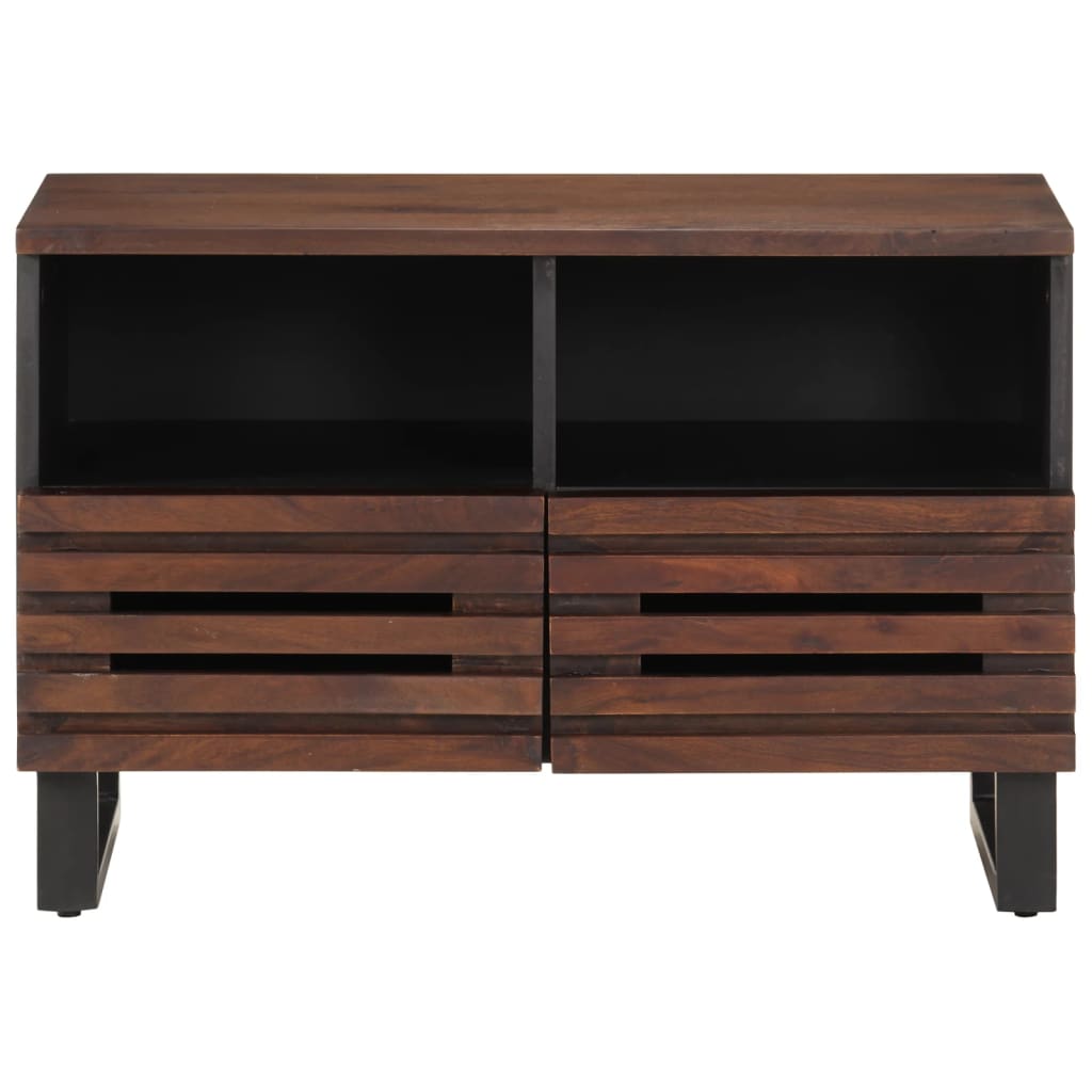 vidaXL Szafka pod telewizor, brązowa, 70x34x46 cm, lite drewno mango