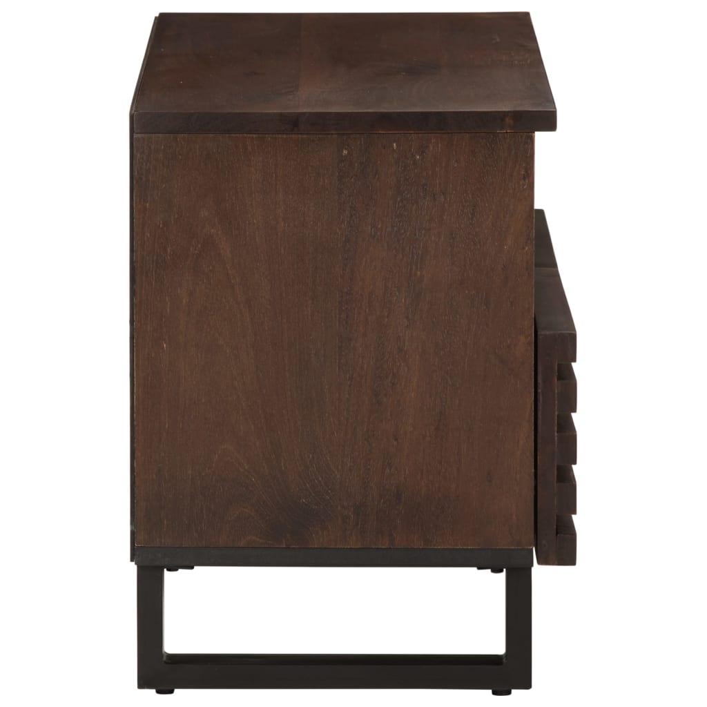 vidaXL Szafka pod telewizor, brązowa, 70x34x46 cm, lite drewno mango