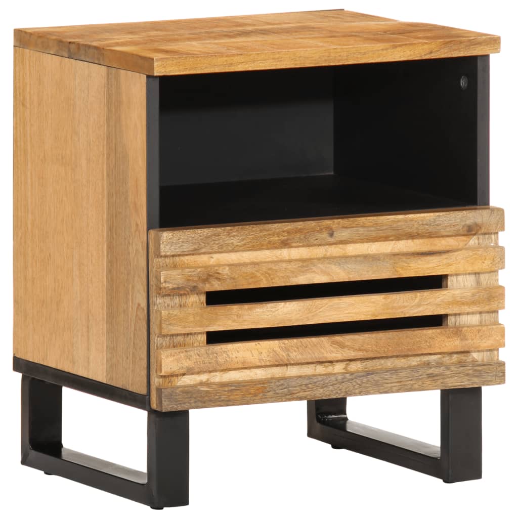 vidaXL Szafki nocne, 2 szt., 40x34x46 cm, lite surowe drewno mango