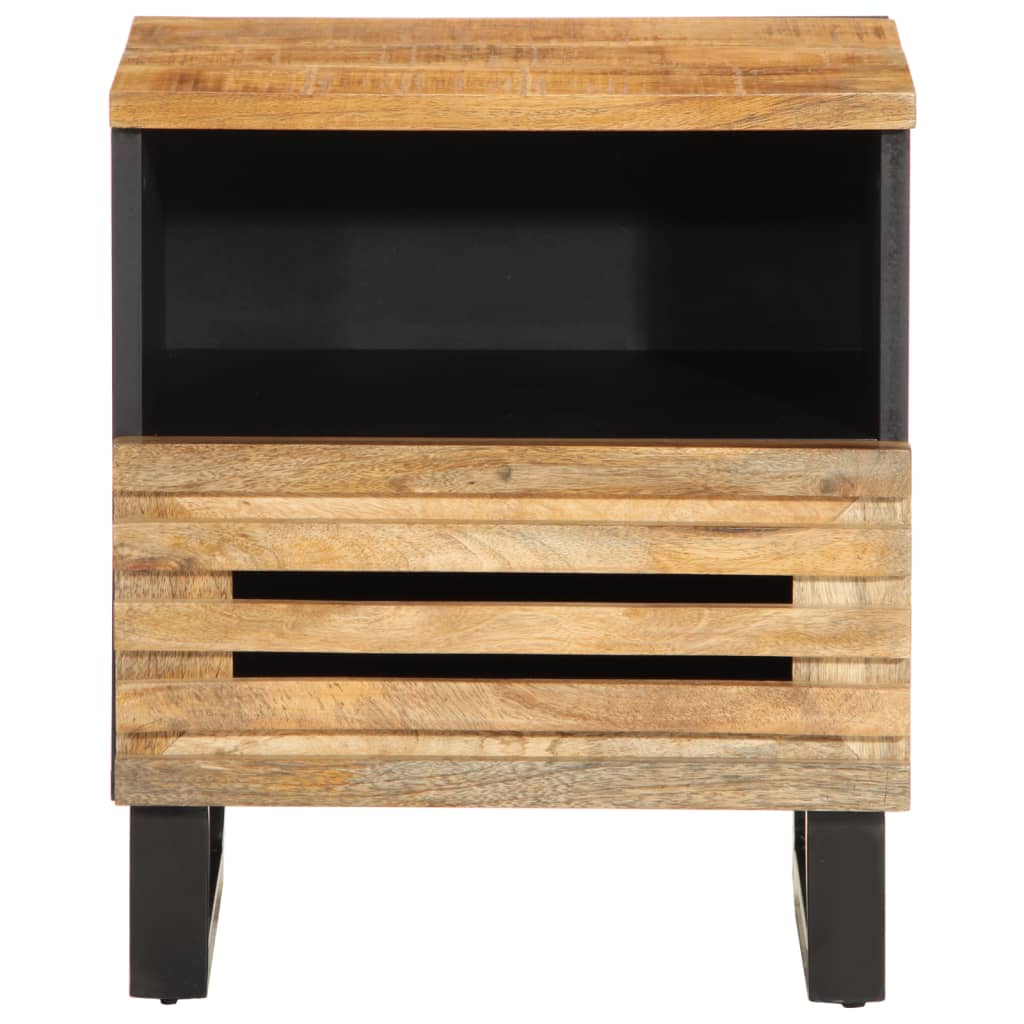 vidaXL Szafki nocne, 2 szt., 40x34x46 cm, lite surowe drewno mango