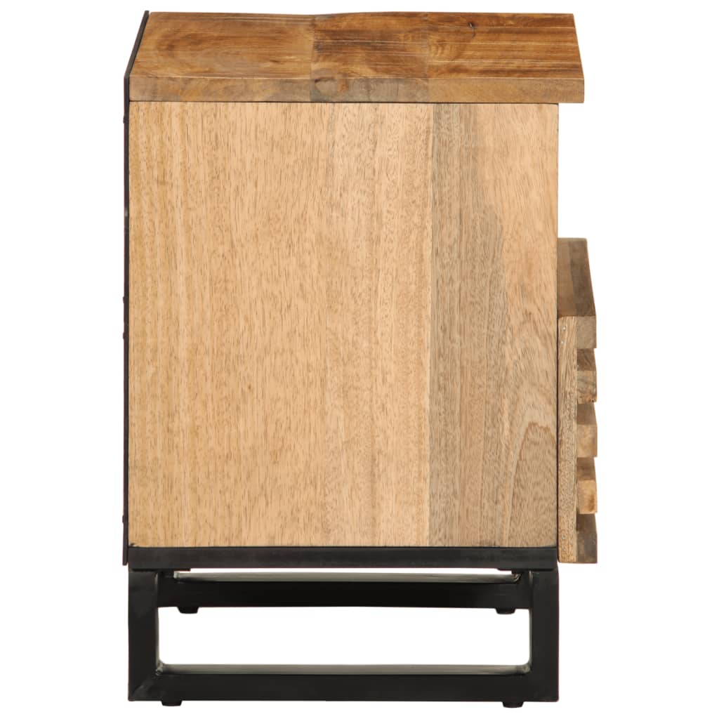vidaXL Szafki nocne, 2 szt., 40x34x46 cm, lite surowe drewno mango