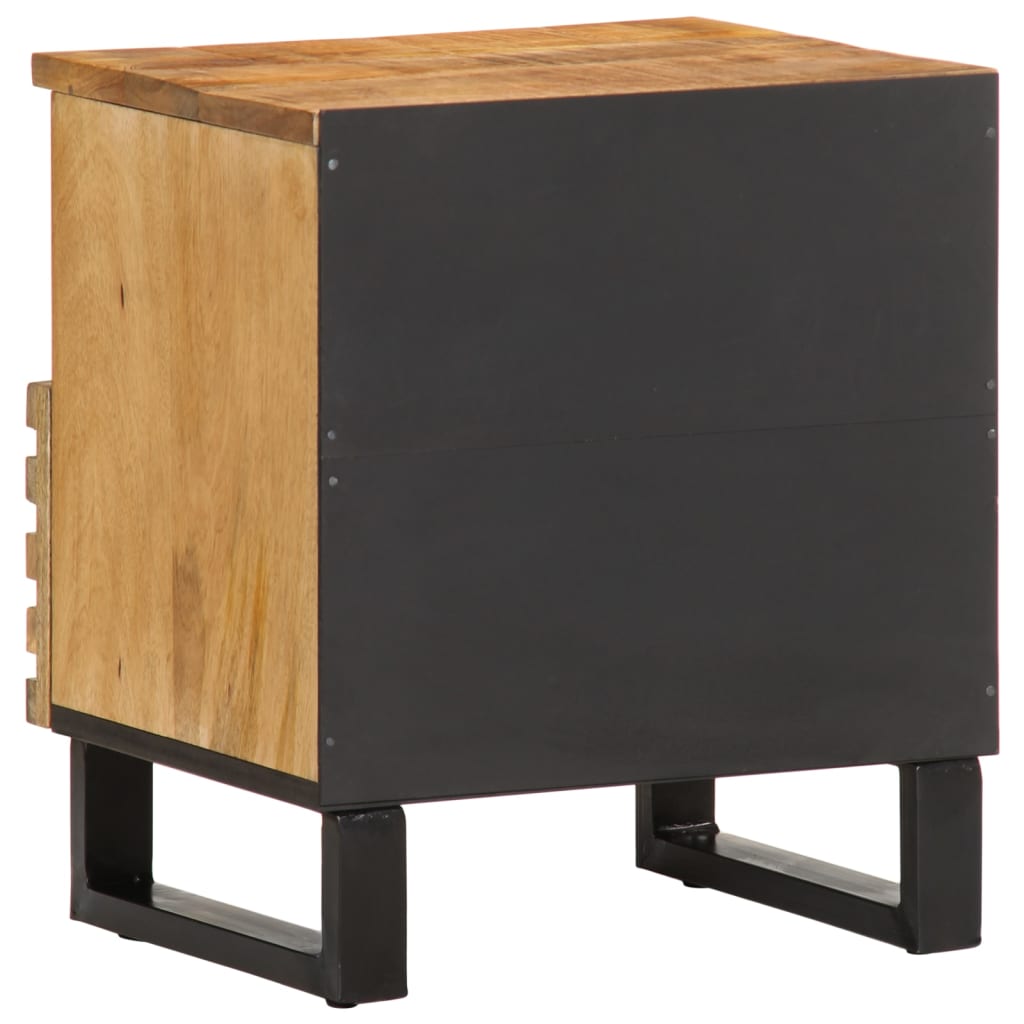 vidaXL Szafki nocne, 2 szt., 40x34x46 cm, lite surowe drewno mango