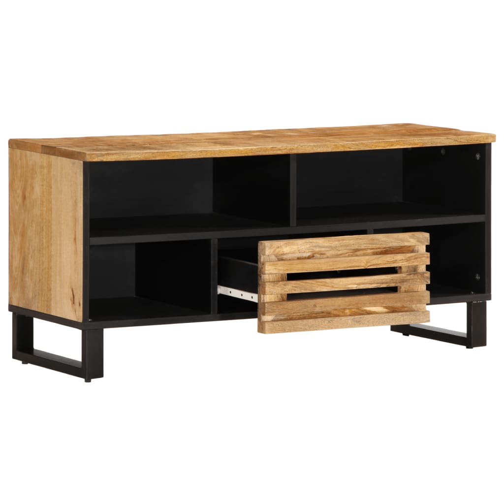 vidaXL Szafka pod TV, 100x34x46 cm, lite surowe drewno mango