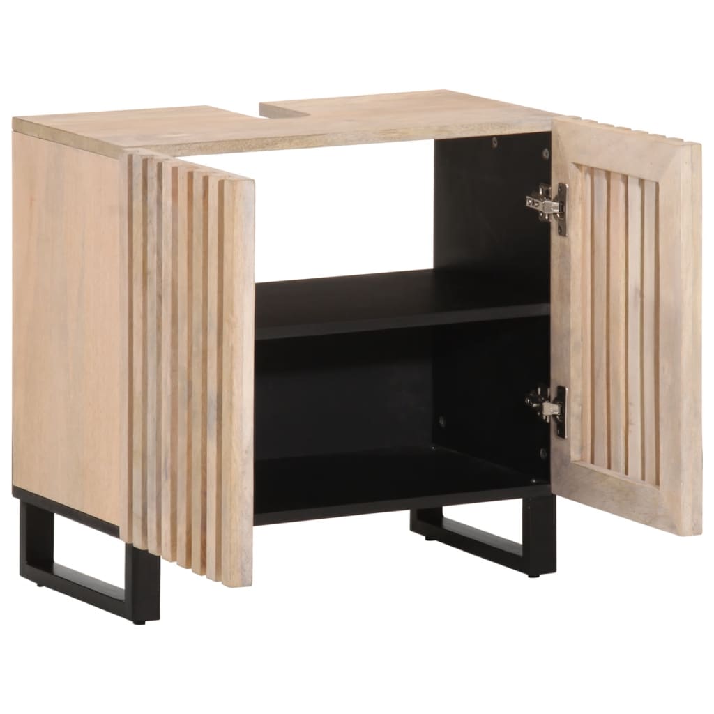 vidaXL Szafka pod umywalkę, 62x34x58 cm, lite drewno mango