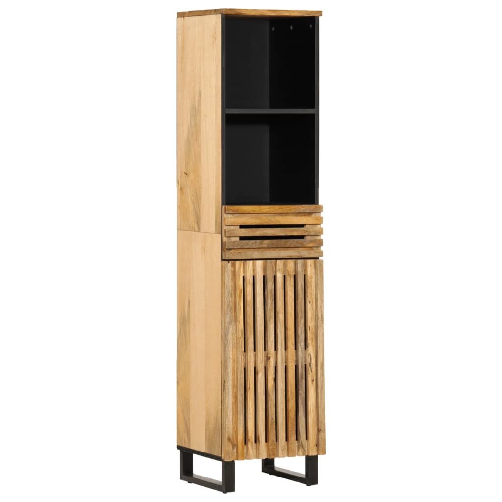 vidaXL Szafka, 38x34x160 cm, surowe drewno mango