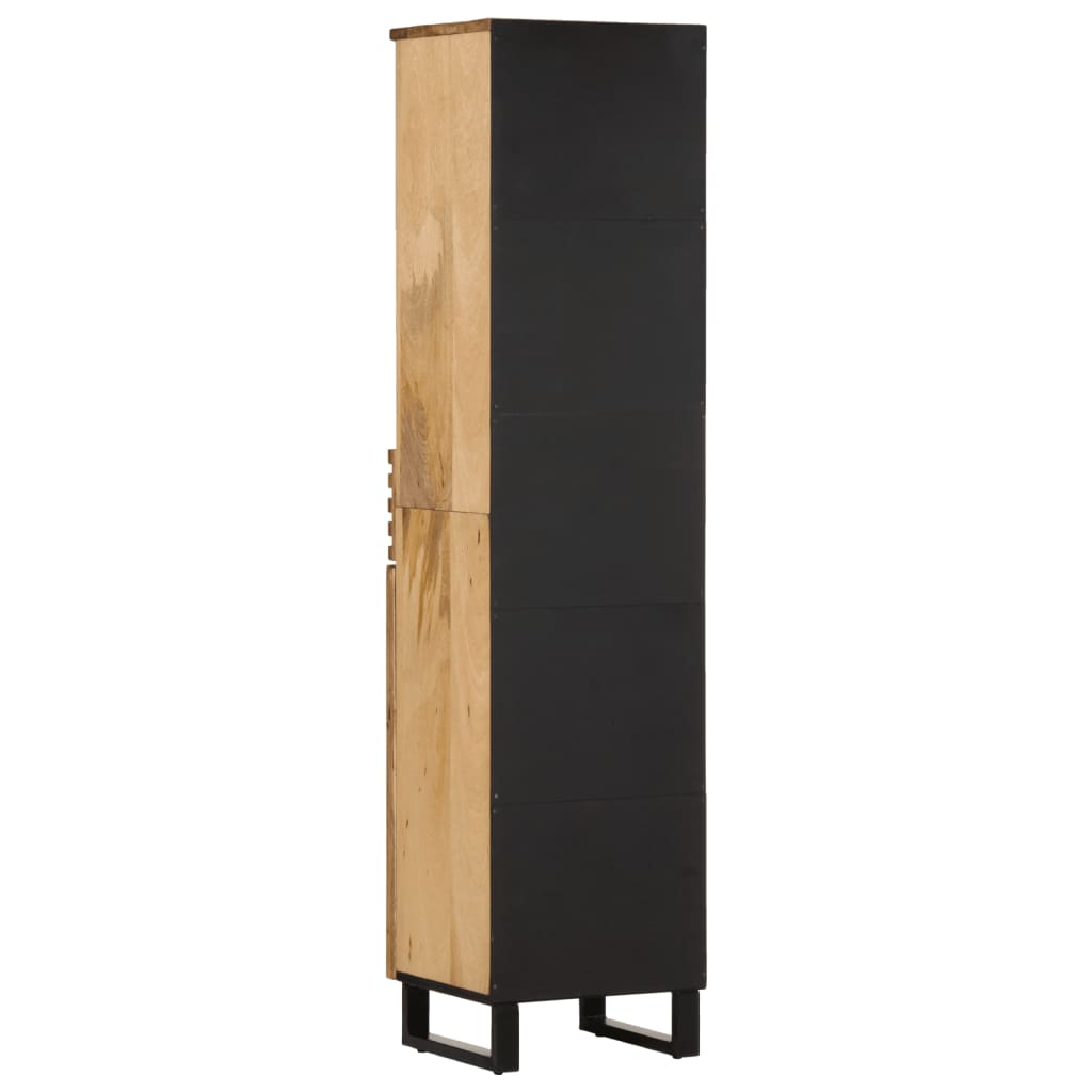 vidaXL Szafka, 38x34x160 cm, surowe drewno mango