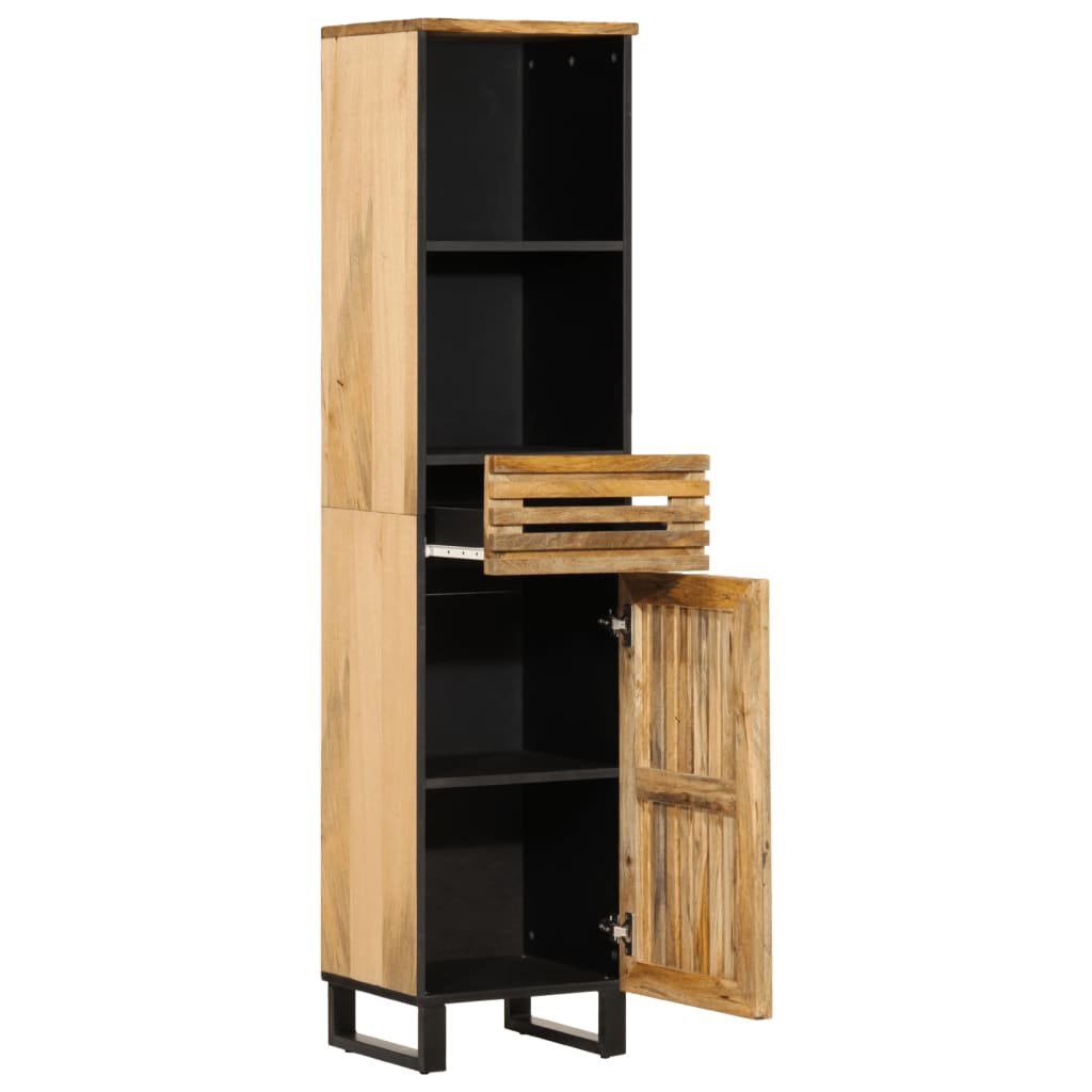 vidaXL Szafka, 38x34x160 cm, surowe drewno mango