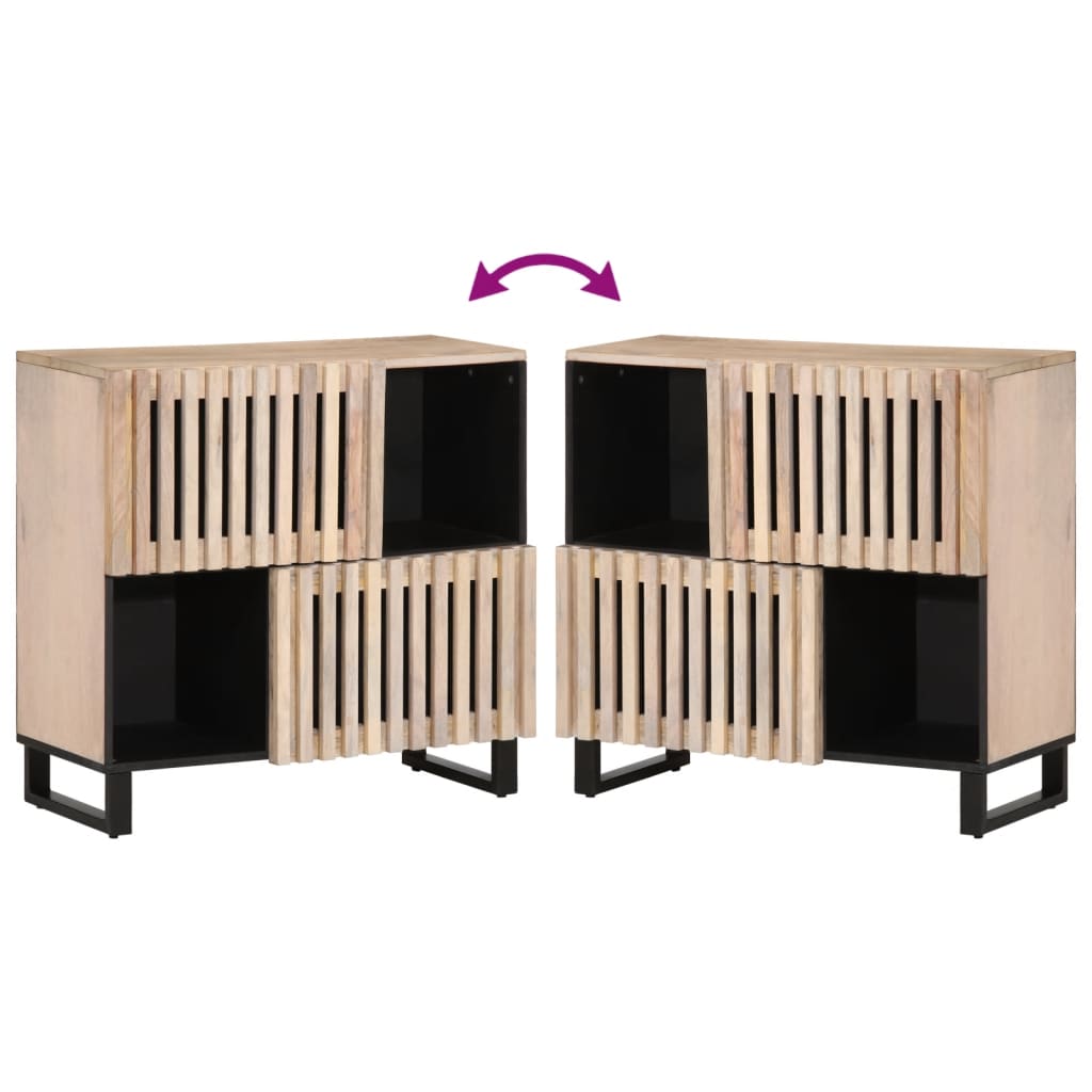 vidaXL Szafka, 80x34x75 cm, lite drewno mango