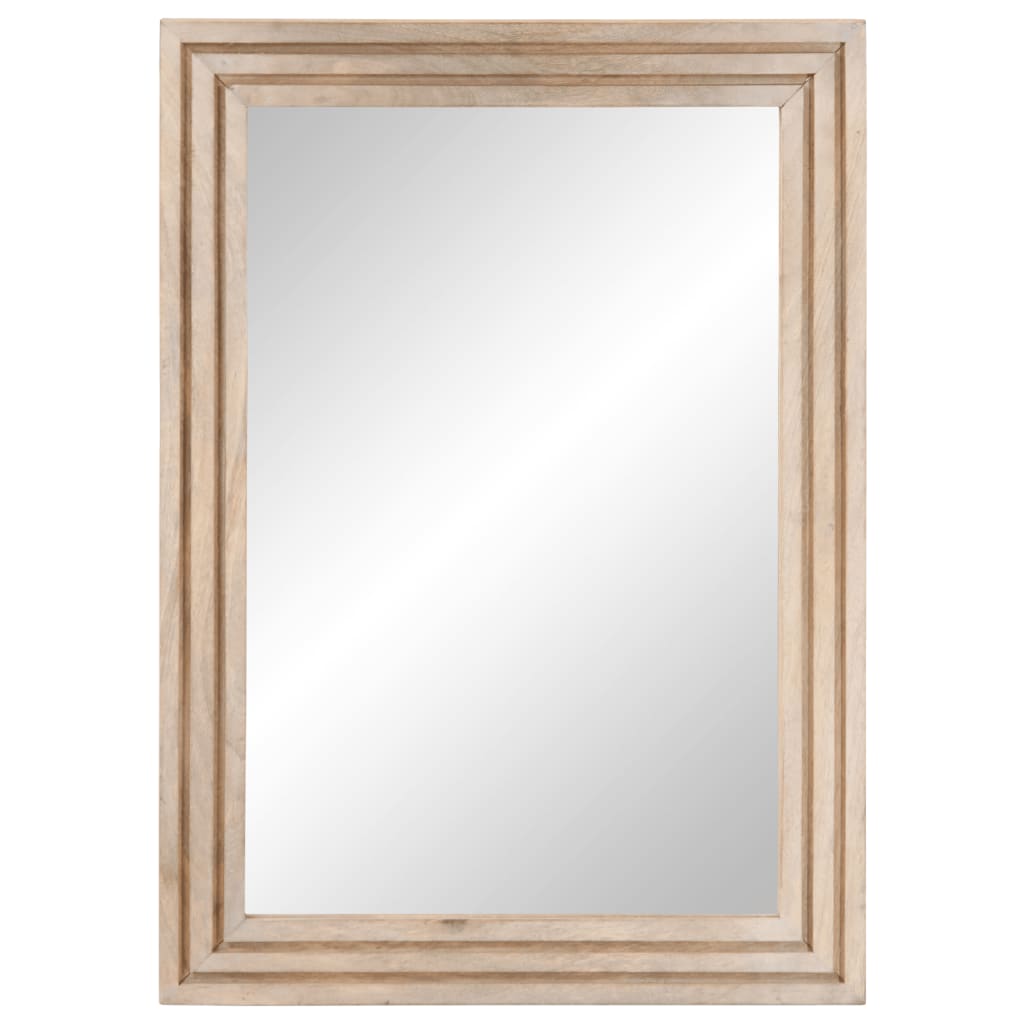 vidaXL Lustro łazienkowe, 50x70 cm, lite drewno mango i szkło