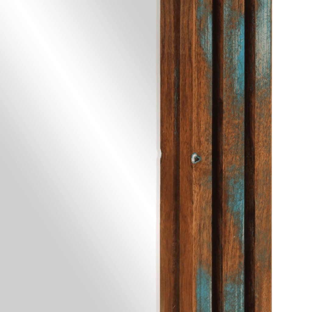 vidaXL Lustro łazienkowe, 50x70 cm, lite drewno akacjowe i szkło