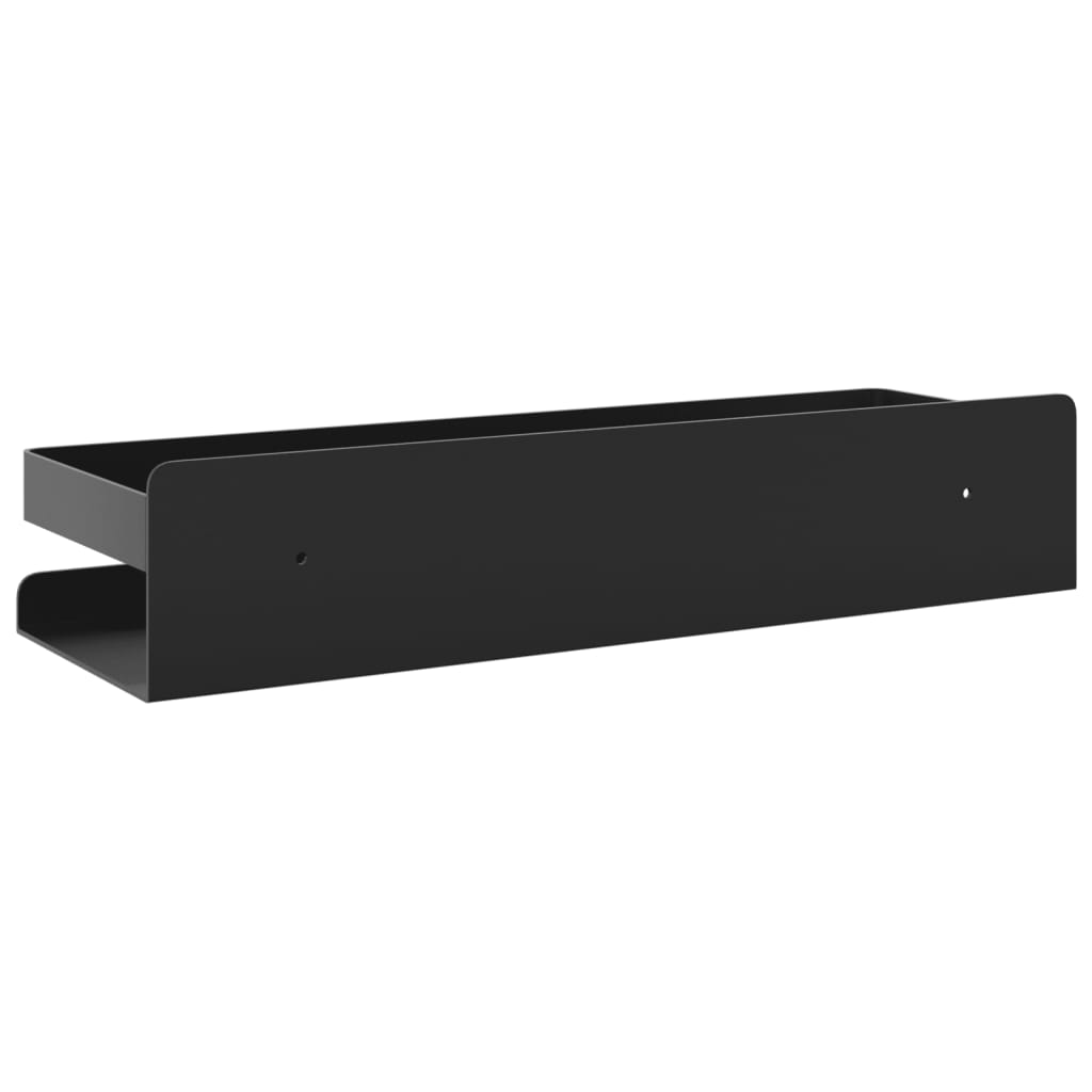 vidaXL Półka prysznicowa, czarny mat, 30x10x6 cm, stal nierdzewna 304