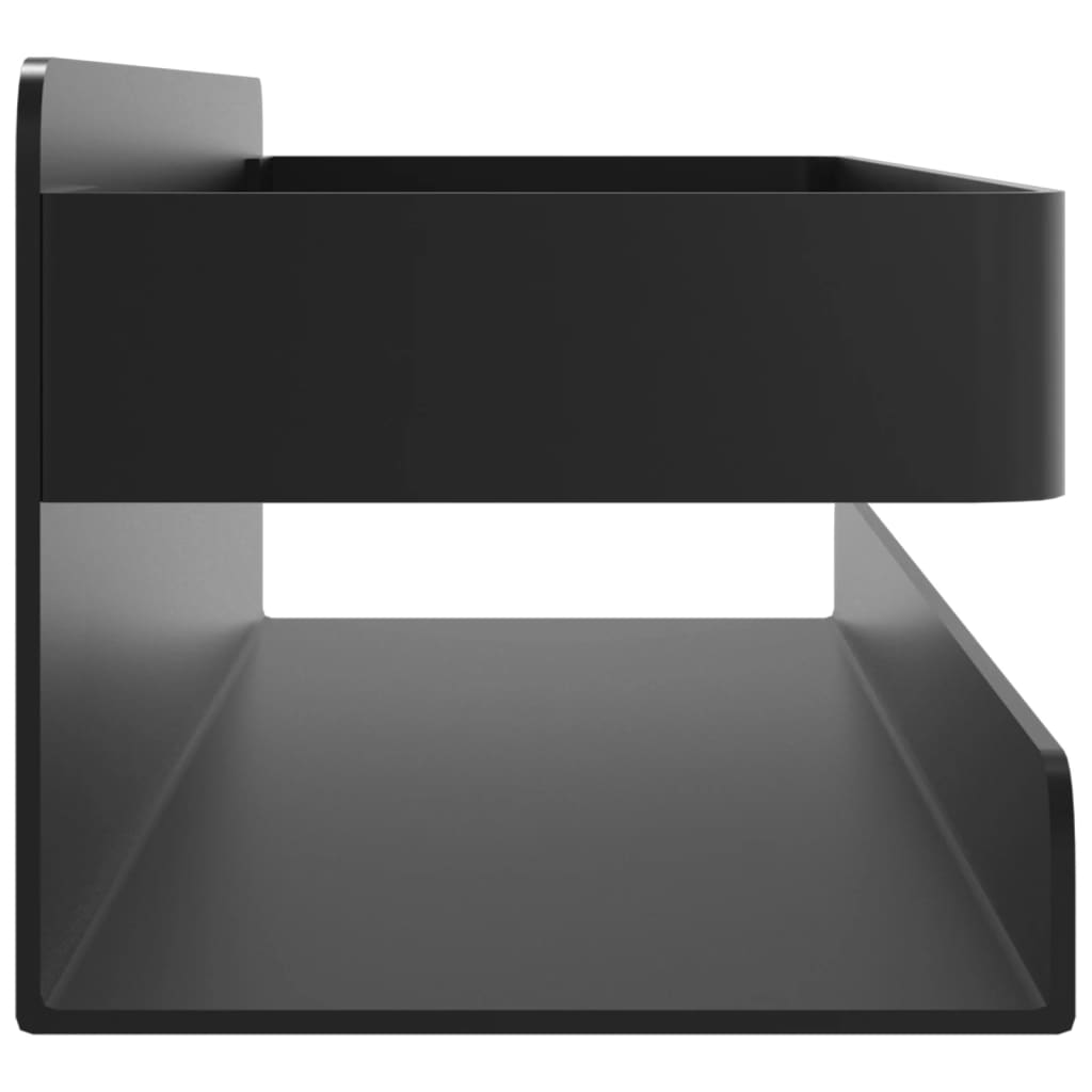 vidaXL Półka prysznicowa, czarny mat, 23x6,5x6 cm, stal nierdzewna 304