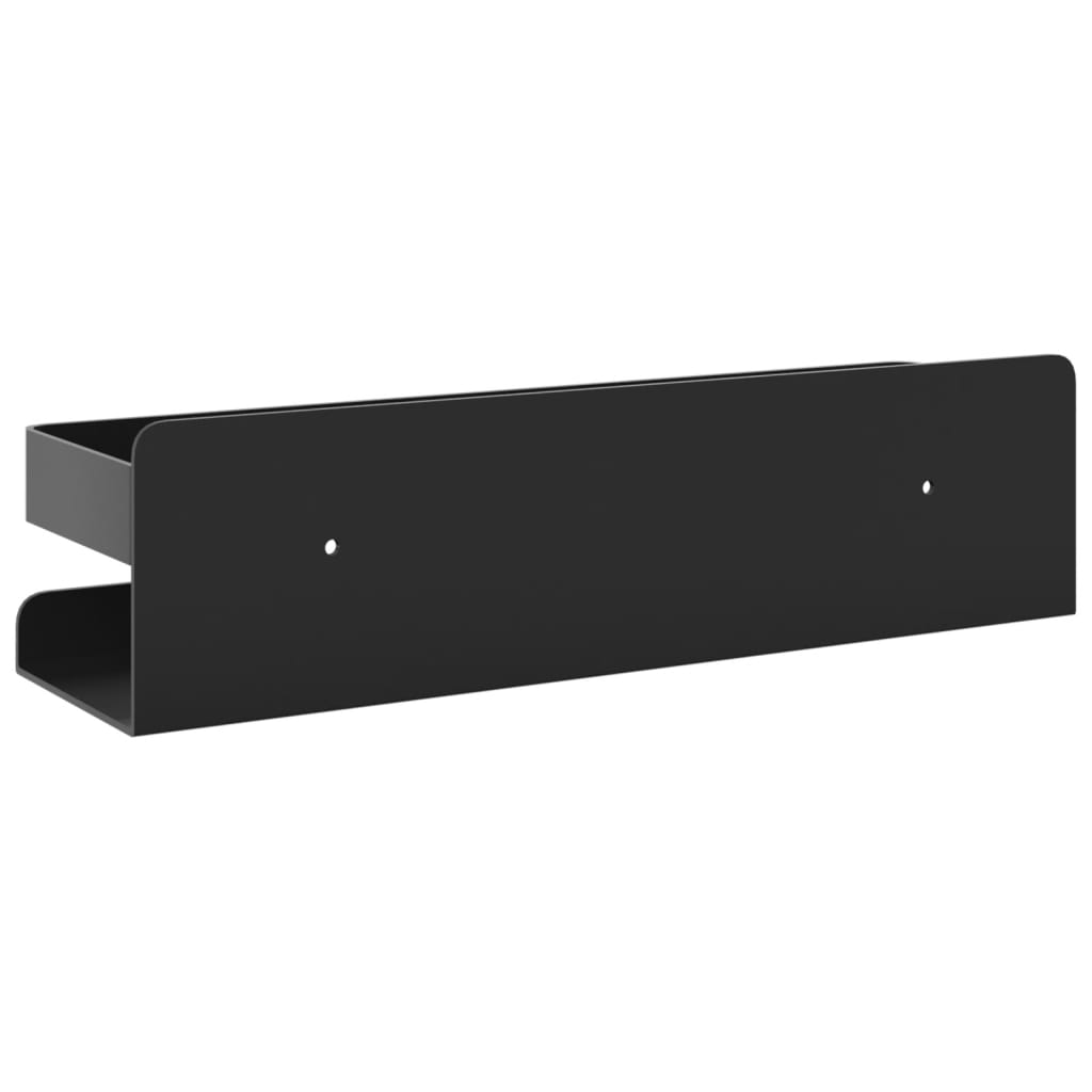 vidaXL Półka prysznicowa, czarny mat, 23x6,5x6 cm, stal nierdzewna 304