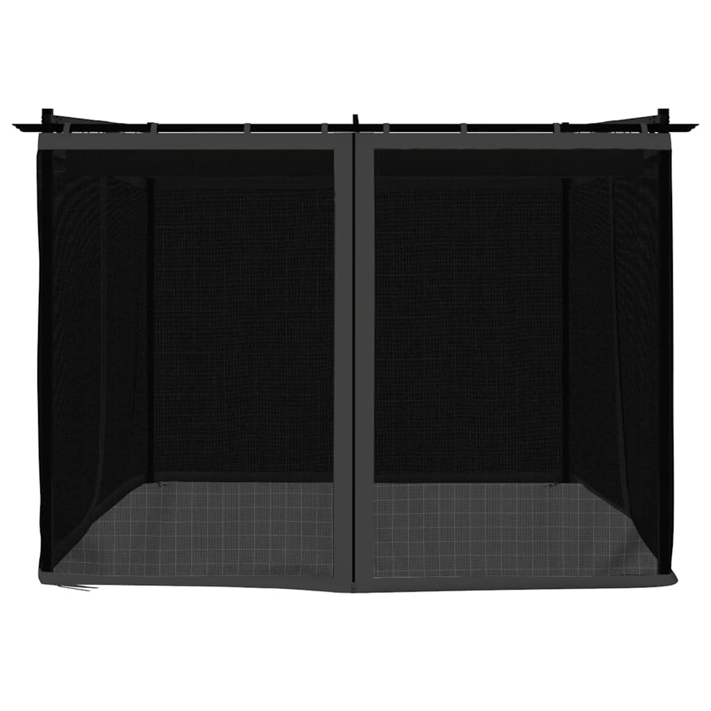 vidaXL Altanka ze ścianami z siatki, antracytowa, 3x3 m, stal