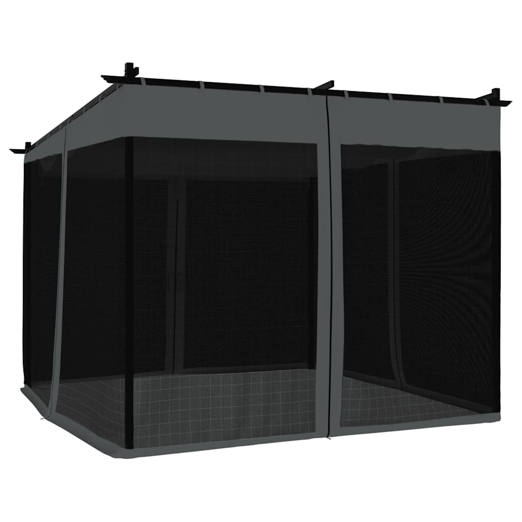 vidaXL Altanka ze ścianami z siatki, antracytowa, 3x3 m, stal