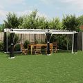 vidaXL Altanka ze ścianami z siatki, kremowa, 6x3 m, stal