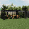 vidaXL Altanka ze ścianami z siatki, antracytowa, 6x3 m, stal