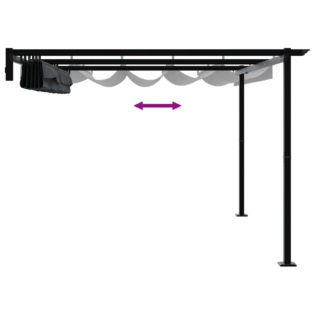 vidaXL Altana 400 x 300 x 200 cm antracytowy Poliester
