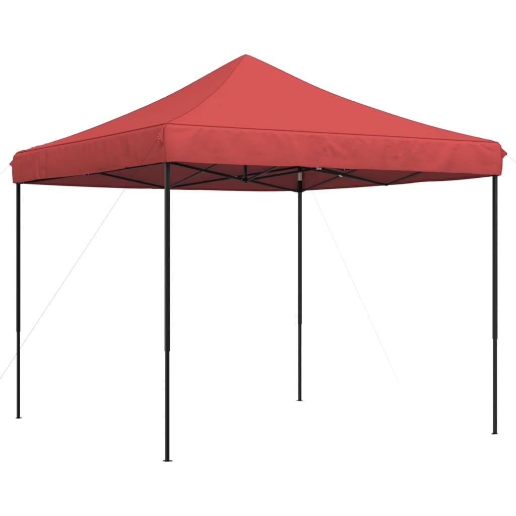 vidaXL Składany namiot imprezowy pop-up, burgundowy, 292x292x315 cm