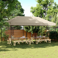vidaXL Składany namiot imprezowy typu pop-up, taupe, 580x292x315 cm