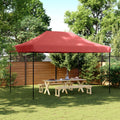 vidaXL Składany namiot imprezowy pop-up, burgundowy, 440x292x315 cm