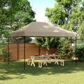 vidaXL Składany namiot imprezowy typu pop-up, taupe, 410x279x315 cm