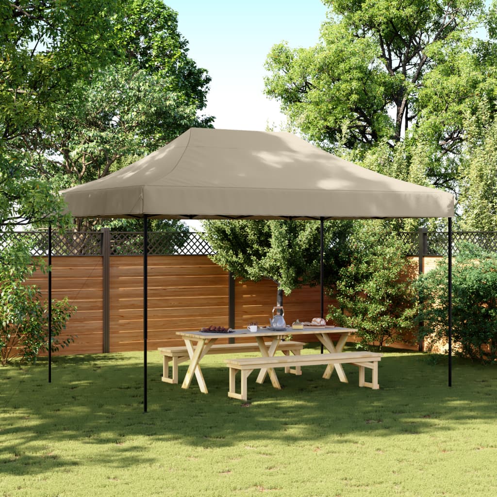 vidaXL Składany namiot imprezowy typu pop-up, taupe, 410x279x315 cm