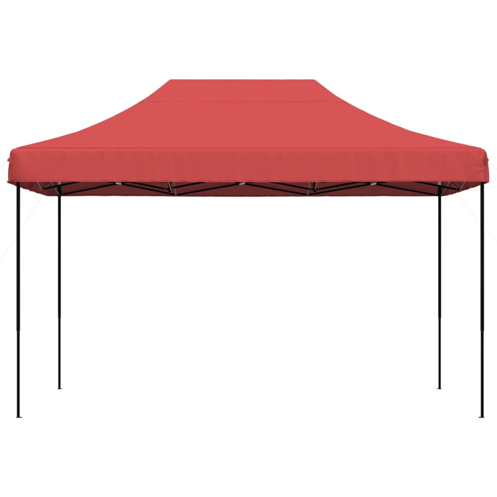 vidaXL Składany namiot imprezowy typu pop-up, burgund, 410x279x315 cm