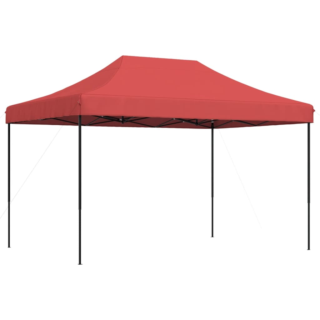 vidaXL Składany namiot imprezowy typu pop-up, burgund, 410x279x315 cm