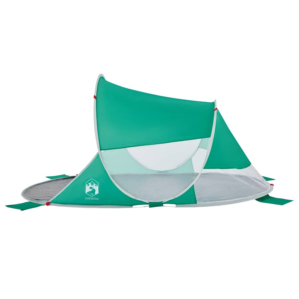 vidaXL Namiot plażowy typu pop-up, zielony, wodoszczelny