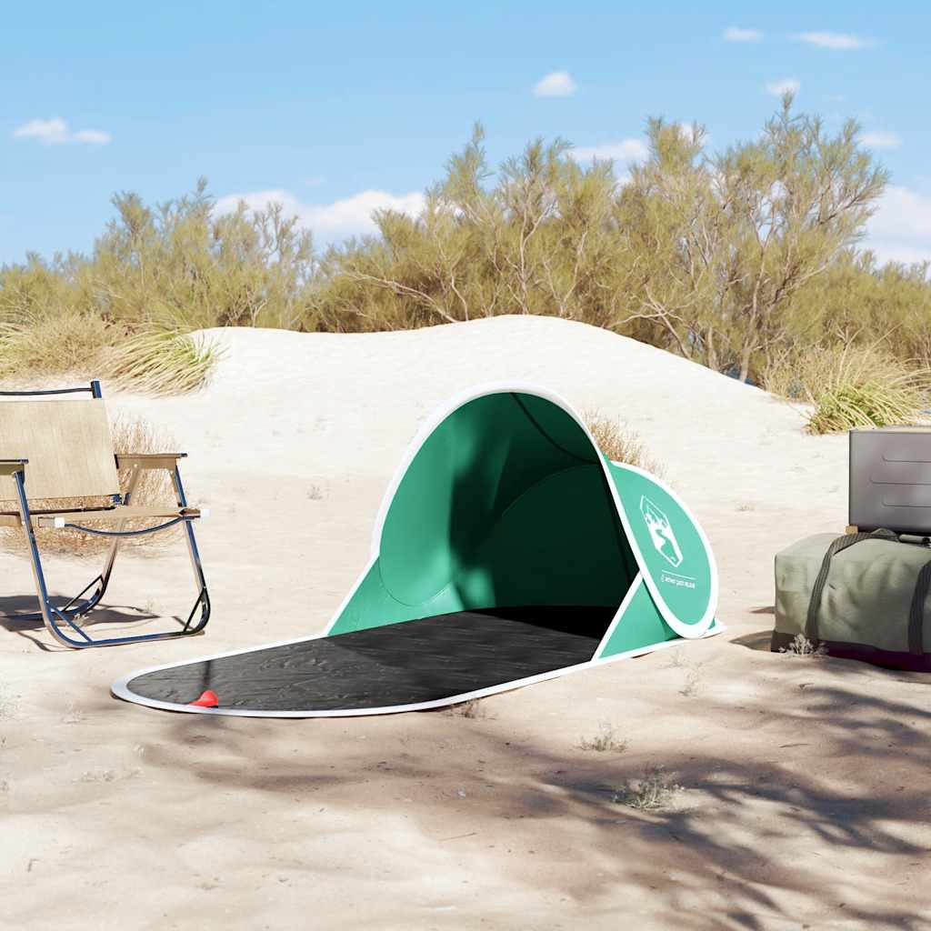 vidaXL Namiot plażowy typu pop-up, zielony, wodoszczelny