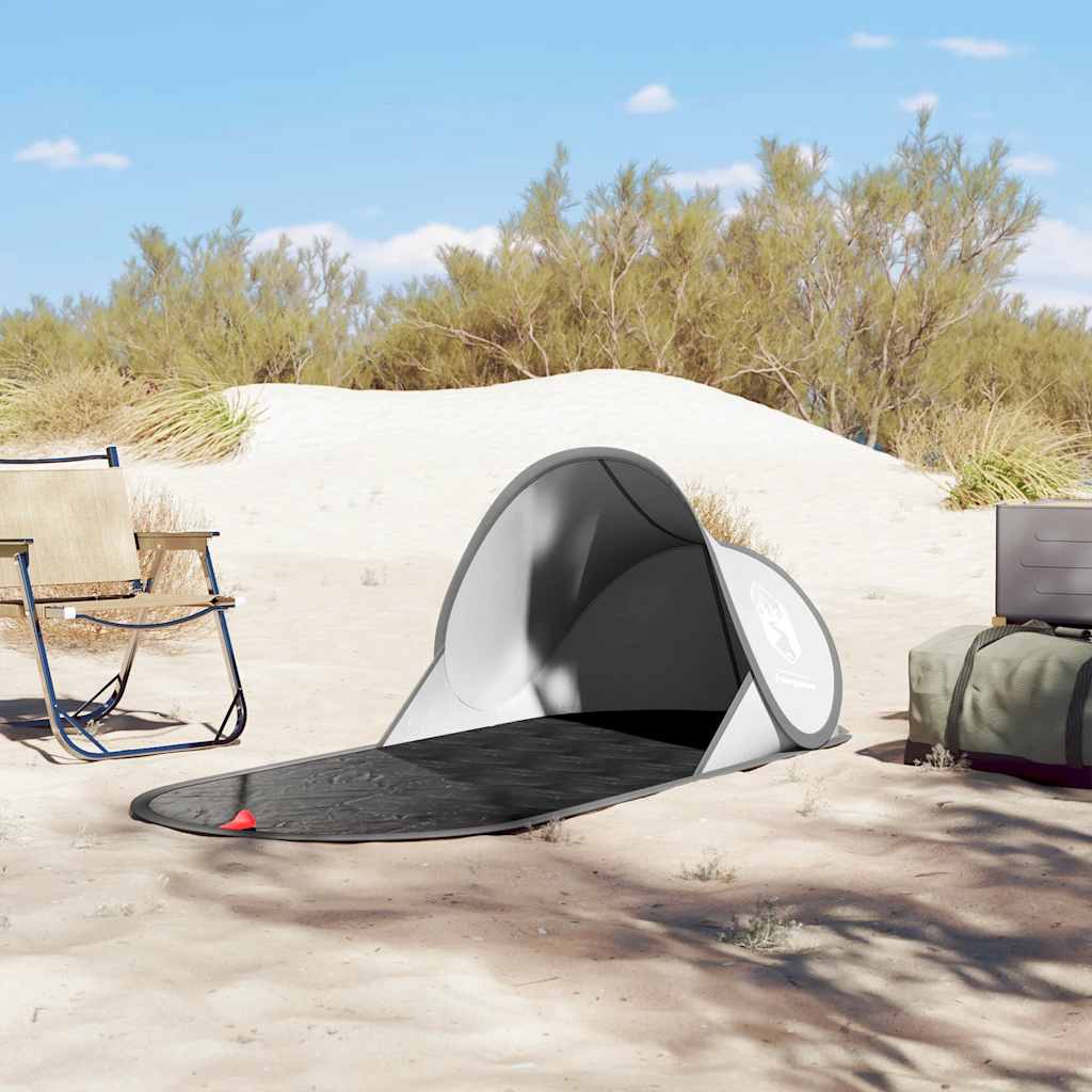 vidaXL Namiot plażowy typu pop-up, szary, wodoszczelny