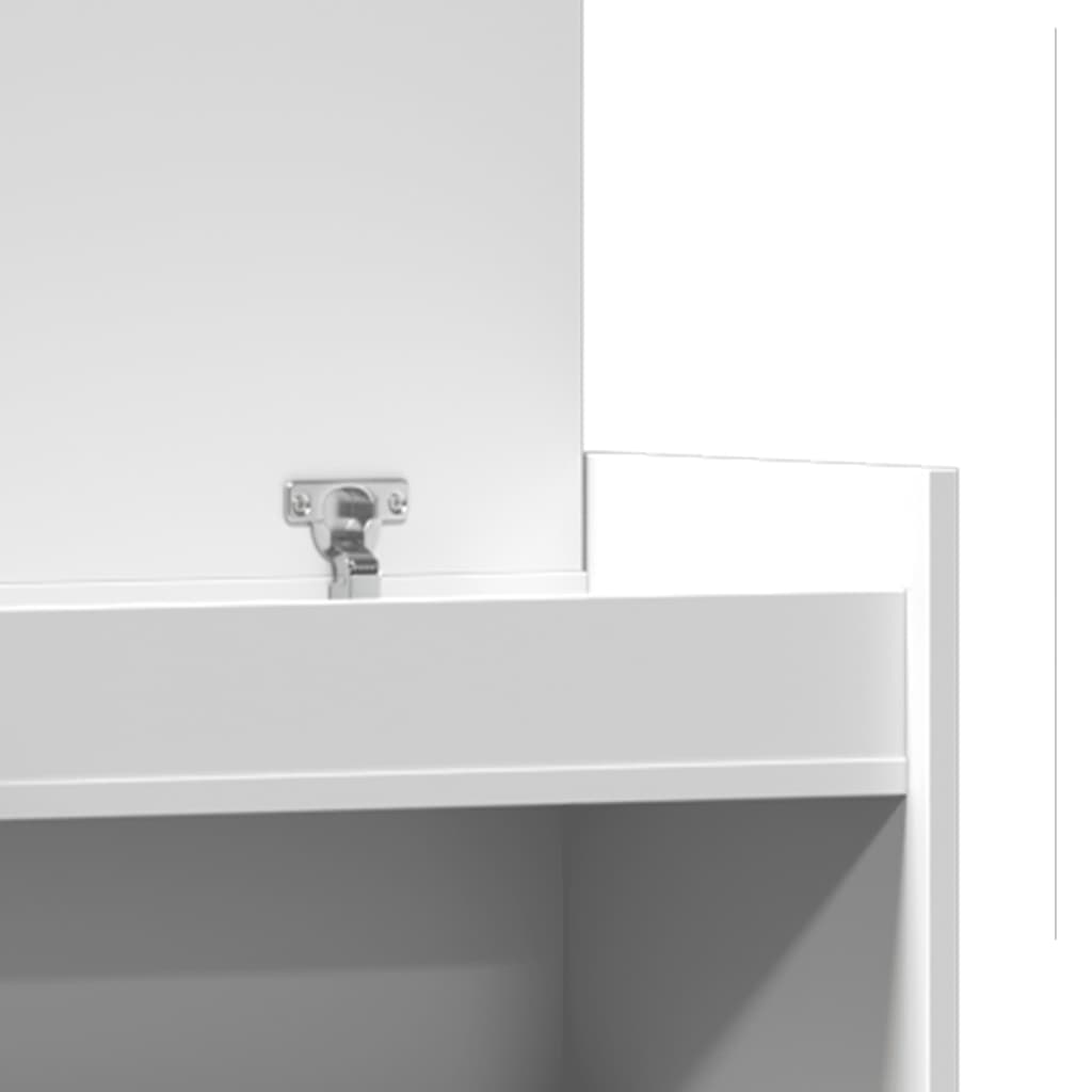 vidaXL Szafka na buty, biała, 100,5x28x100 cm, materiał drewnopochodny