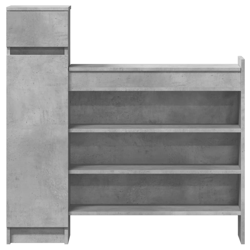 vidaXL Szafka na buty, szarość betonu, 100,5x28x100 cm