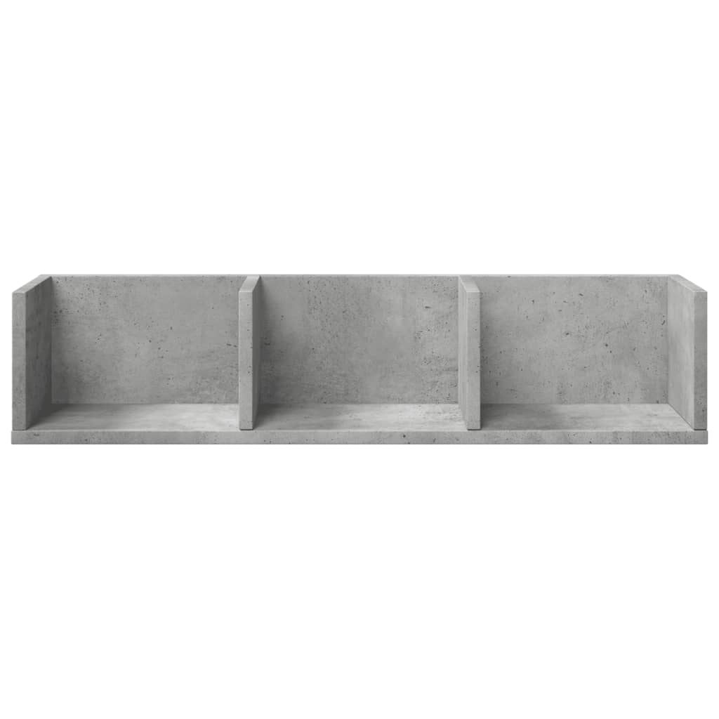 vidaXL Szafki wiszące, 2 szt., szarość betonu, 75x18x16,5 cm