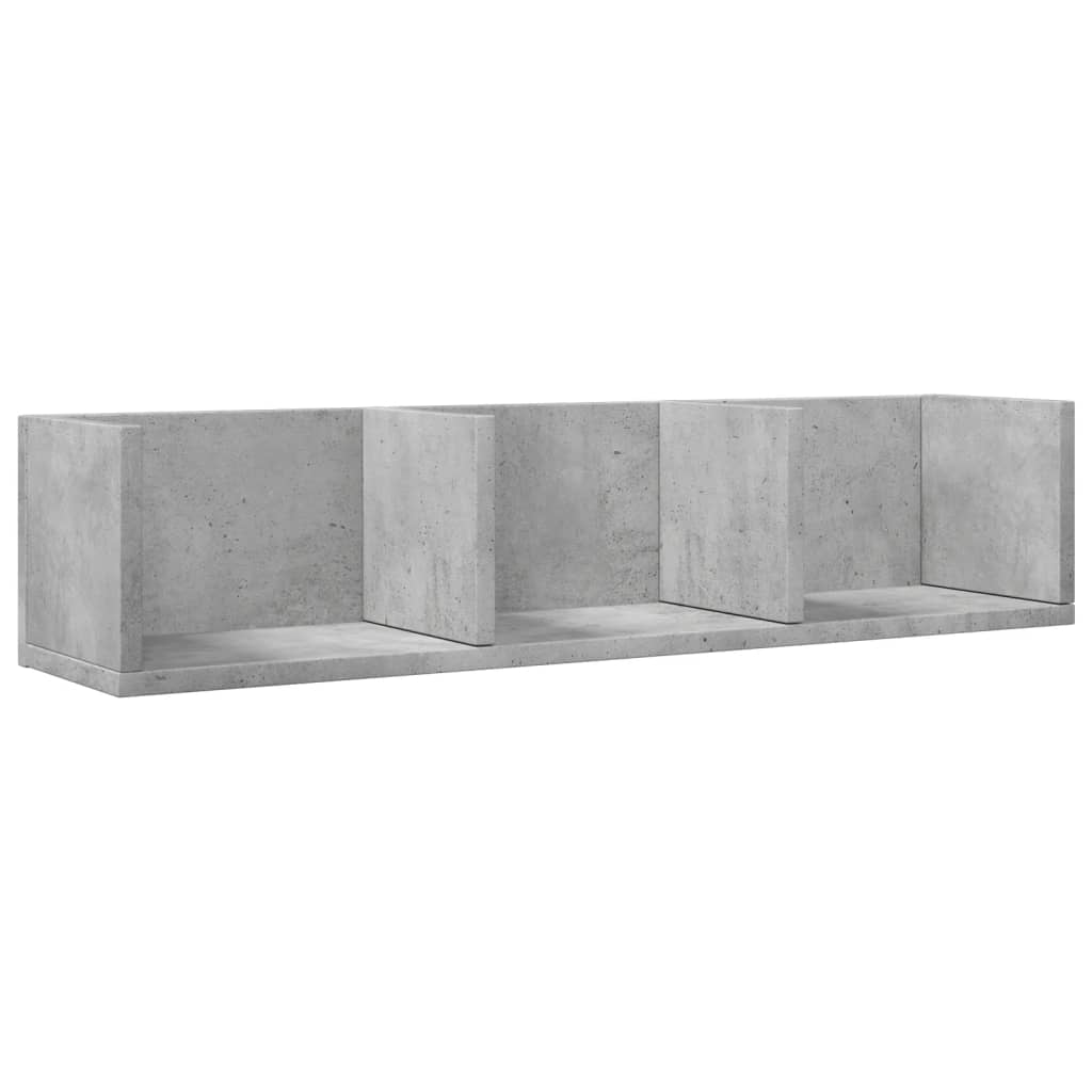 vidaXL Szafki wiszące, 2 szt., szarość betonu, 75x18x16,5 cm