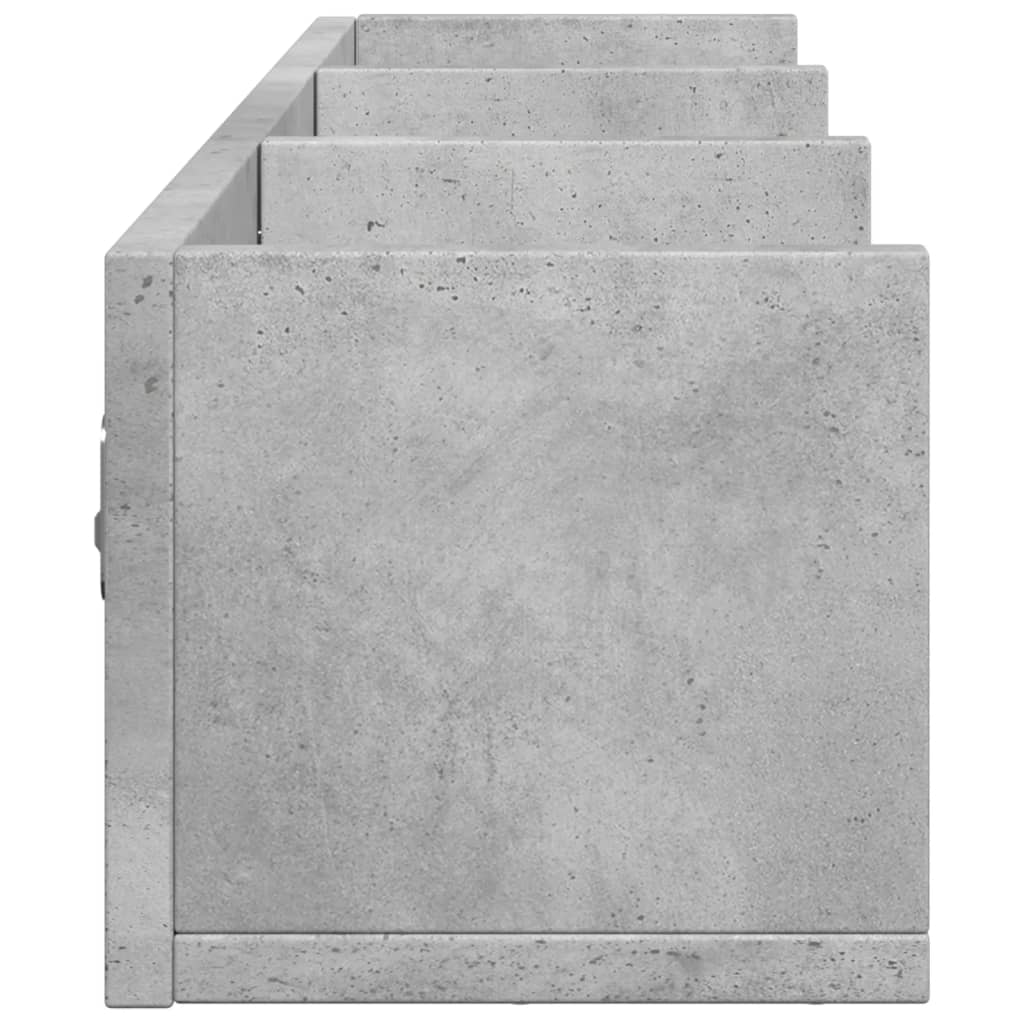 vidaXL Szafki wiszące, 2 szt., szarość betonu, 75x18x16,5 cm