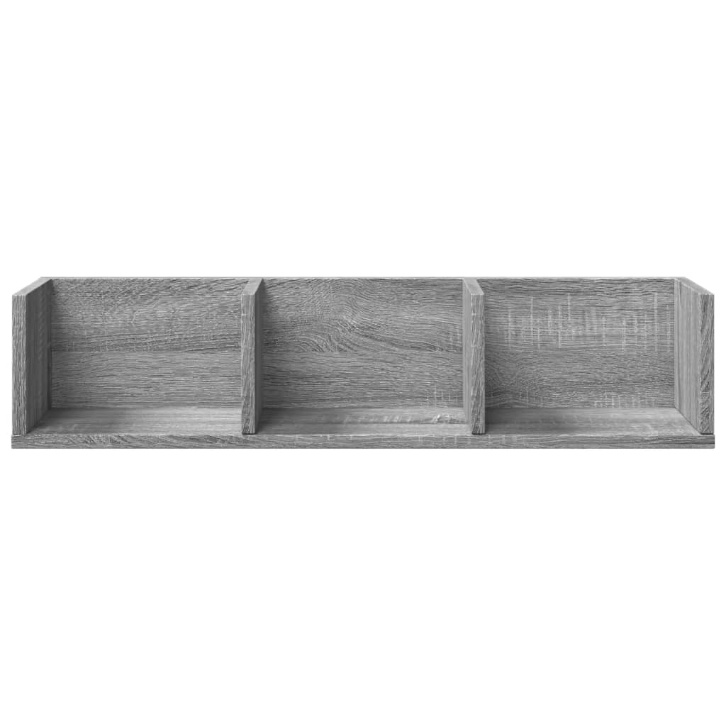 vidaXL Szafki wiszące, 2 szt., szary dąb sonoma, 75x18x16,5 cm