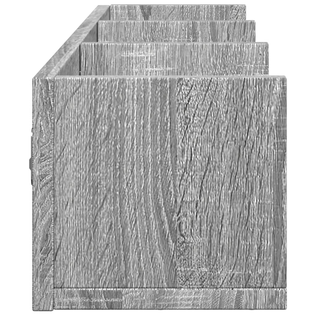 vidaXL Szafki wiszące, 2 szt., szary dąb sonoma, 75x18x16,5 cm