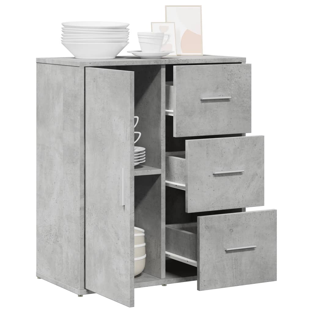 vidaXL Szafka, szarość betonu, 60x31x70 cm, materiał drewnopochodny