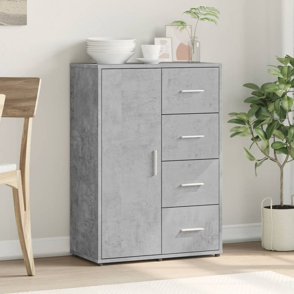 vidaXL Szafka, szarość betonu, 60x31x84 cm, materiał drewnopochodny