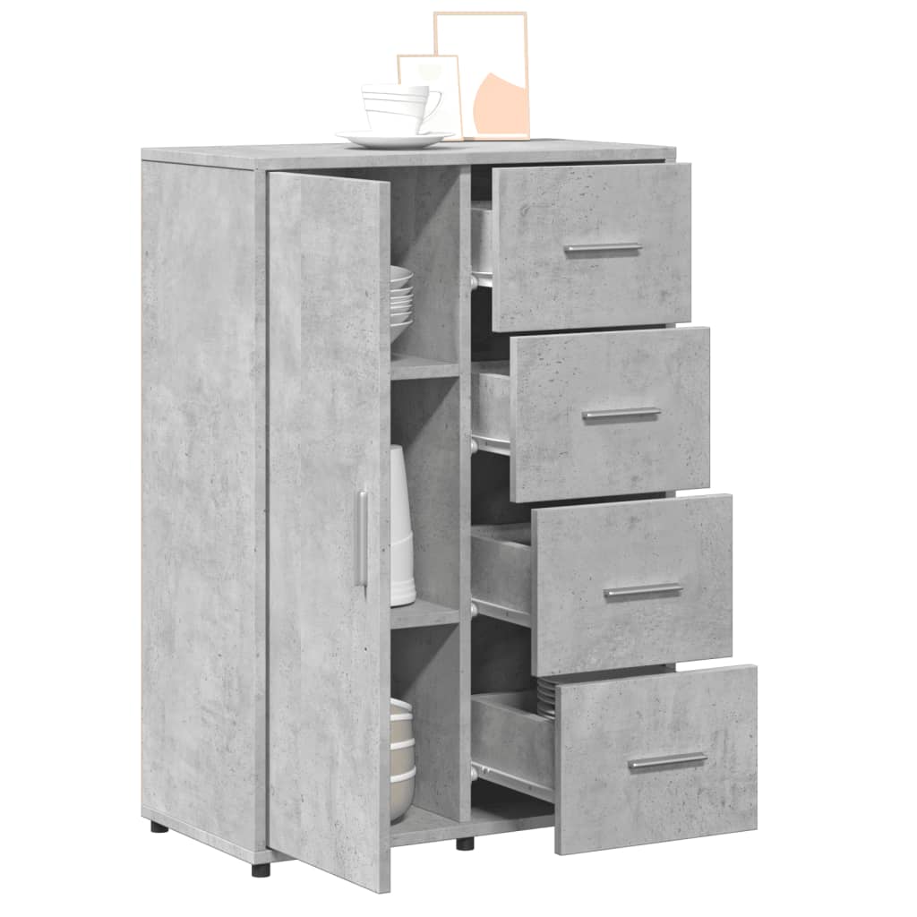 vidaXL Szafka, szarość betonu, 60x31x84 cm, materiał drewnopochodny