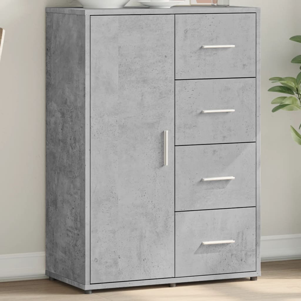 vidaXL Szafka, szarość betonu, 60x31x84 cm, materiał drewnopochodny