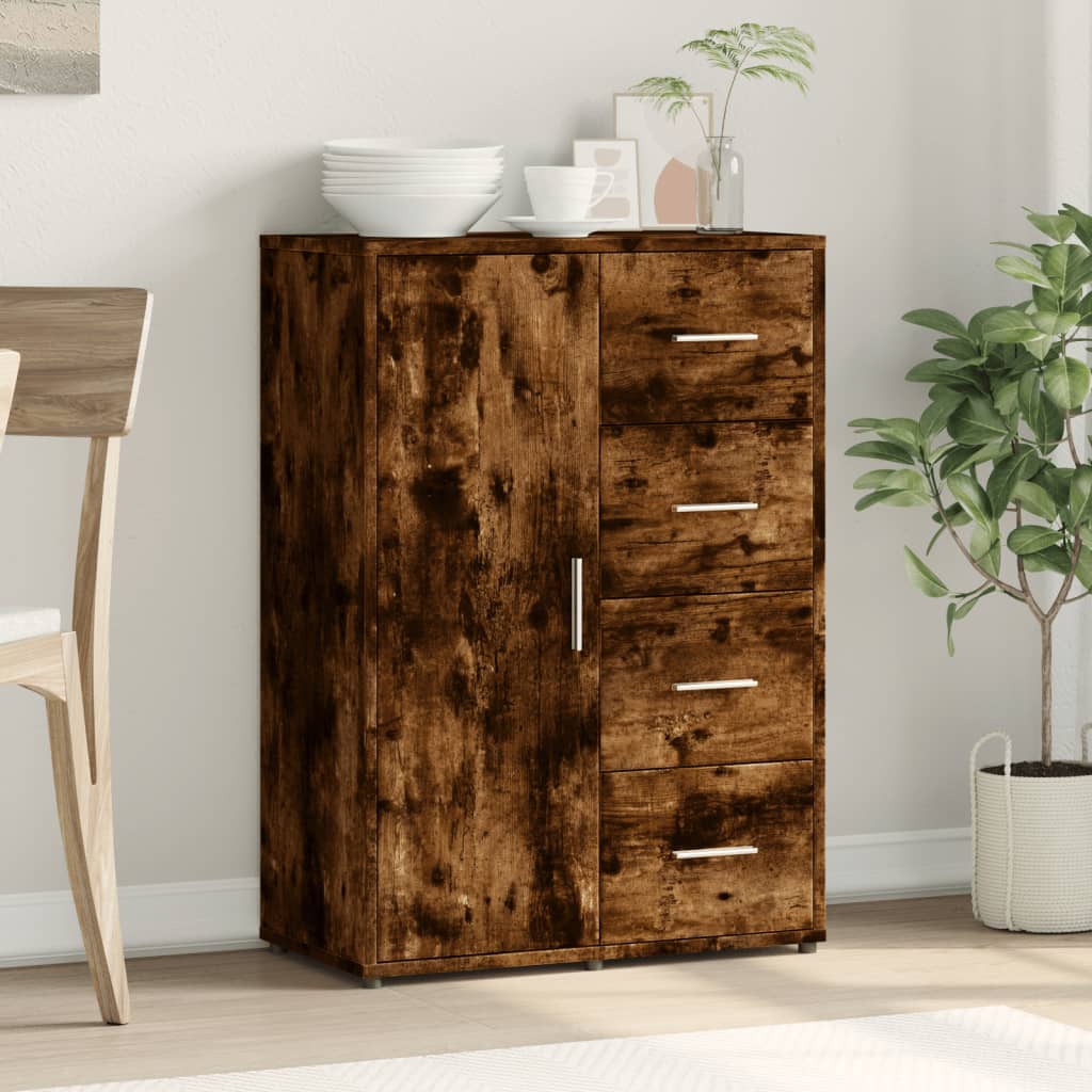 vidaXL Komoda, przydymiony dąb, 60x31x84 cm, materiał drewnopochodny