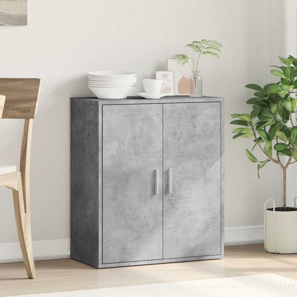 vidaXL Szafka, szarość betonu, 79x38x80 cm, materiał drewnopochodny